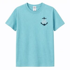 Gildan Aqua Short Sleeve Tee with Anchor Design and EAC Monogram